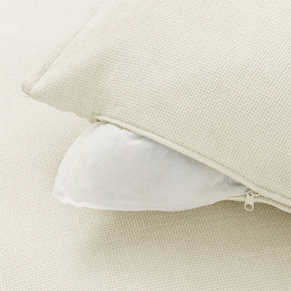 English Elm Contemporary Beige Vertical Channel Sectional Sofa – Linen Upholstered Corner, Solid Wood Frame Comfort W1117P264841