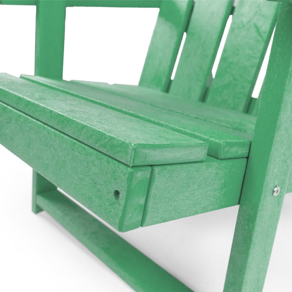 English Elm Shoreline Recycled Hdpe Folding Adirondack Chair Fully Assembled Modern Patio Seating Green B2745P409682