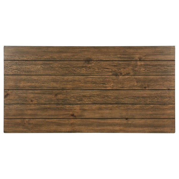 English Elm Castleton Pine Veneer Living Room Table Set with Drawers and Distressed Finish B062S01640