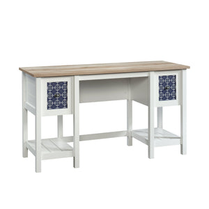 English Elm Desk, Modern White Workspace With Drawers – Stylish, Durable, And Easy To Assemble For Any Room! B356P402631