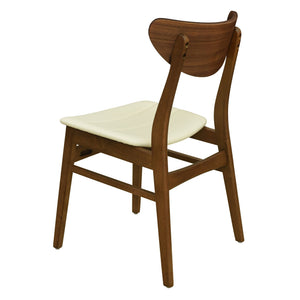 English Elm Christopher Knight Home® - DINING Chair Set of 2 Mid-Century Rubberwood Frame with PU Upholstery, Sleek Lightweight Design Beige N771P298839M