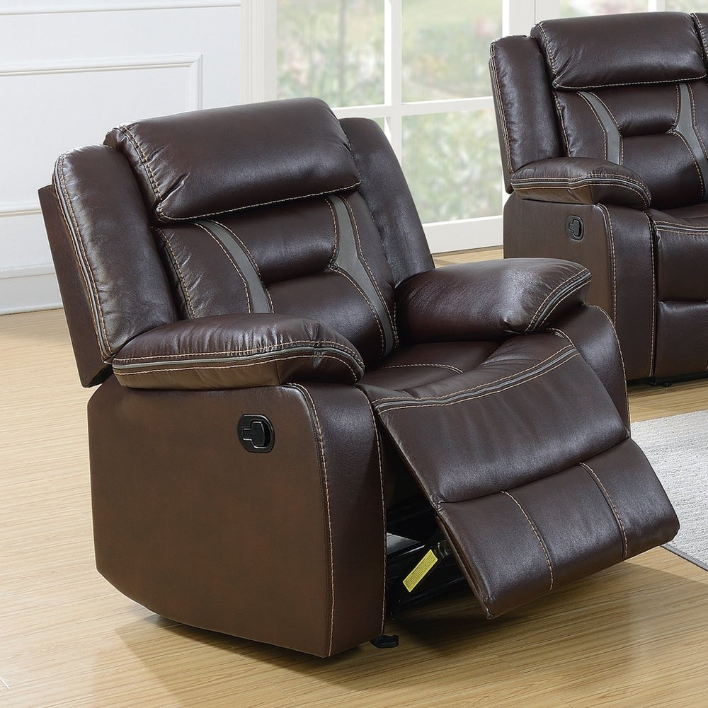 English Elm Single Power Recliner Gel Leatherette Pillow Arms Living Room Lounge Chair B011P466594