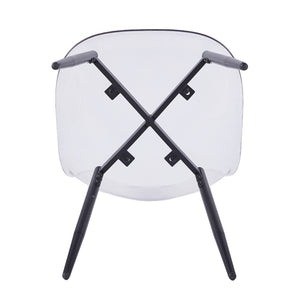 English Elm Pet Shell Dining Chairs Set of Four Clear Acrylic Modern Transparent Seating Black W3766P410239