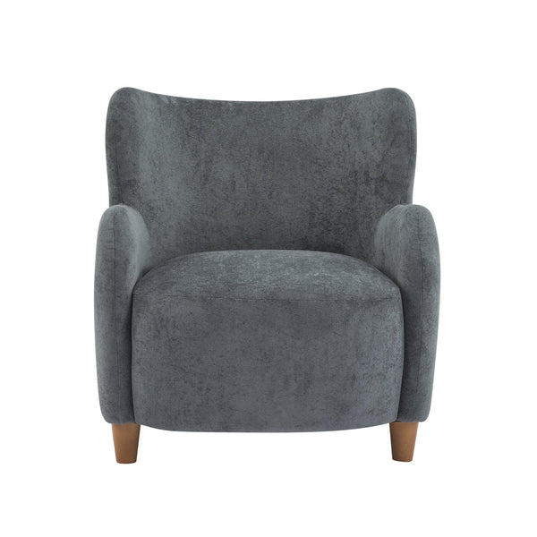 English Elm Christopher Knight Home® - Lucia Velvet Wingback Armchair with Pocket Spring Cushion, Mid-Century Birch Legs, Luxe Comfort Dawn Grey 31.5 L x 30.75 W x 30.5 H N776P205426K
