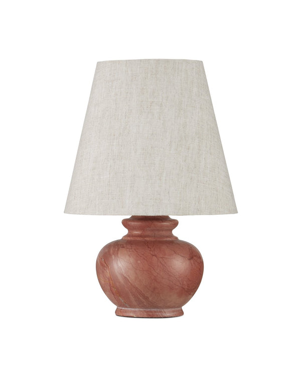 Currey & Company Piccolo Mini Table Lamp: Charming Pistachio Marble Accent Light For Cozy Spaces And Unique Decor Pink Rosa Cappuccino Marble 6000-1049-currey-company
