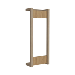 English Elm Arlington Wall Towel Rack with Shelf & Bar, Natural Oak Finish — Space-Saving, Sturdy Storage for Baths B200P362034