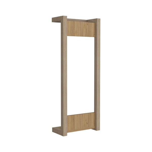 English Elm Arlington Wall Towel Rack with Shelf & Bar, Natural Oak Finish — Space-Saving, Sturdy Storage for Baths B200P362034