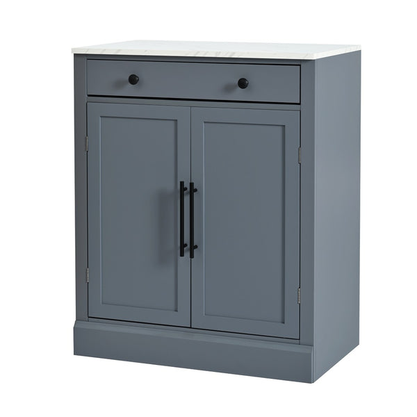 English Elm Topmax Modern Freestanding Kitchen Pantry Cabinet With Smart Storage & Style N717P221574E-GIGA