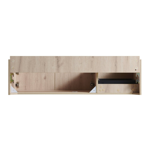 English Elm 48" Muri White Oak Plywood Bathroom Cabinet with Soft Close Doors and Drawer W2615P322670