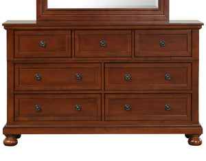 English Elm Meade Elegant Storage Chest with Felt-Lined Top Drawer, Full-Extension Drawers, Dovetail Joints, Solid Legs and Warm Wood Finish Cherry 35.5 L x 63 W x 21 H B078118438