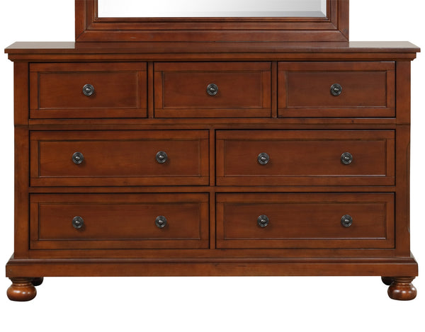 English Elm Meade Elegant Storage Chest with Felt-Lined Top Drawer, Full-Extension Drawers, Dovetail Joints, Solid Legs and Warm Wood Finish Cherry 35.5 L x 63 W x 21 H B078118438
