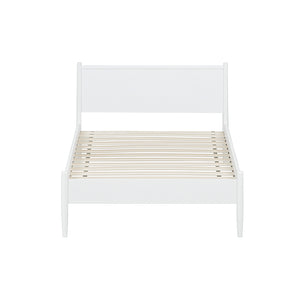 English Elm Mid-Century Twin Platform Bed In Elegant White Finish – Stylish, Durable, And Space-Saving Design B016S00036