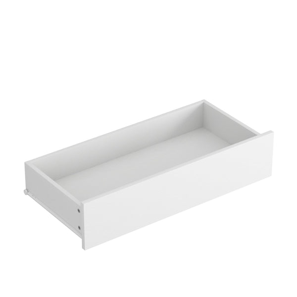 English Elm 8 Drawer Tall Chest Slim Particleboard Build Smooth Gliding Storage for Bedroom Closet White W409S00008