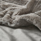 Madison Park Arctic Casual Ultra Plush Down Alternative Throw BASI50-0414 Grey