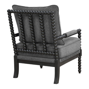 OSP Home Furnishings Eliza Spindle Chair Charcoal