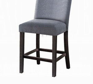 English Elm Counter Height Parson Chairs Set of 2 Gray Fabric Upholstered Counter Stools Padded High Back Modern Dining B2741P345262