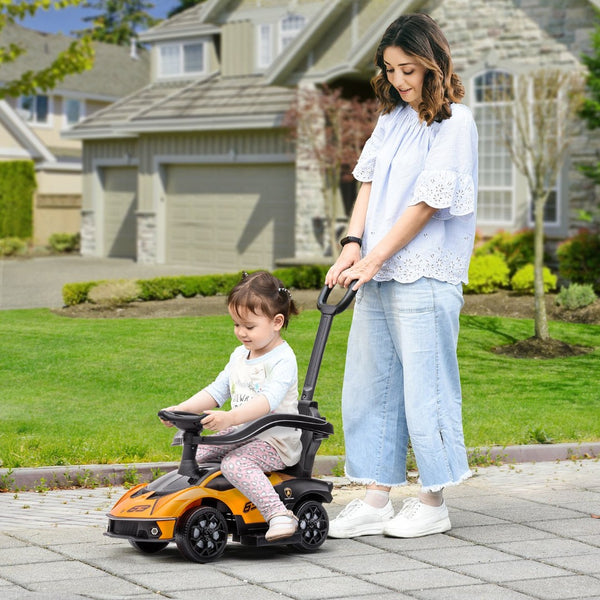 English Elm Aosom Licensed Lamborghini Toddler Ride on Push Car with Horn Storage Steering W2225P217705