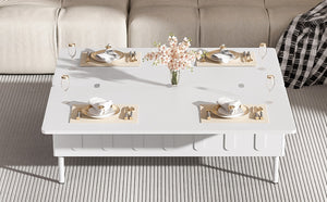 English Elm Vibe Haus Lift-Top Coffee Table With Hidden Storage, Modern Multi-Functional Design N724P292514K-GIGA