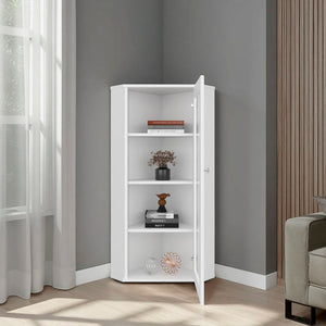 English Elm Genova Slim Glass Door Display Cabinet Modern Shelved Showcase for Living or Dining B070P487557