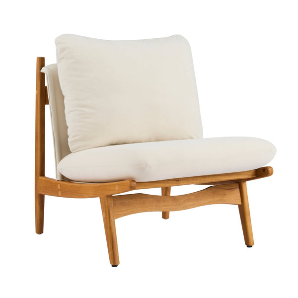 English Elm Vista Mid-century Accent Chairs Solid Wood Frame Beige Upholstery Living Room Set N767P366304B