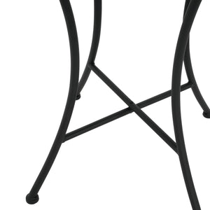 English Elm Christopher Knight Home® - Lambert Outdoor Chat Set Black & Red - Ornate Water-Shedding Ceramic Tile Seats, Iron Frame Patio Elegance N775P215527B