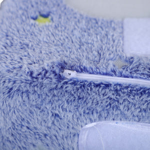 English Elm Qaba Glow-in-the-Dark 2-in-1 Kids Sofa Chair — Convertible Fold-Out Toddler Couch, Washable Cover Blue W2225P229323