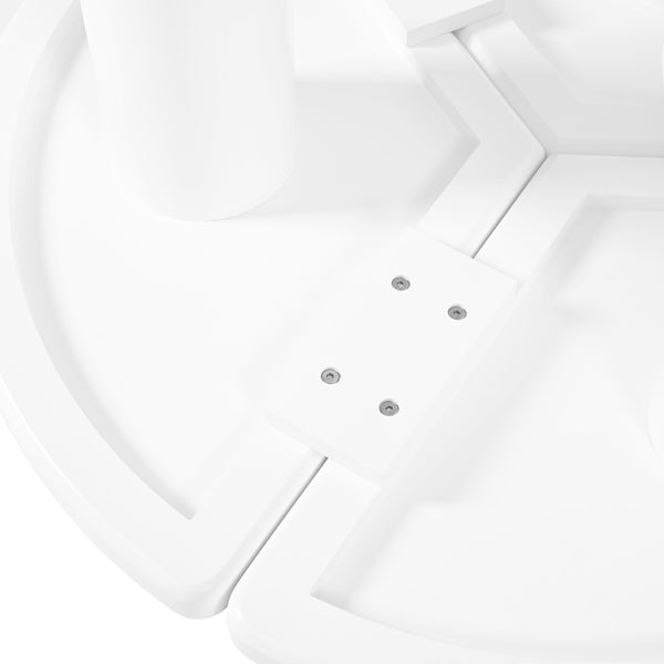 English Elm On-Trend 39.4'' Petal-Shaped Coffee Table With Cream Finish, 3 Sturdy Legs For Modern Living Spaces N721P190396K