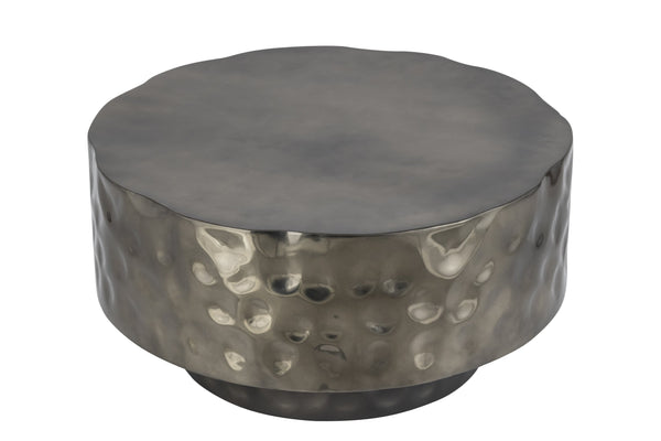 English Elm CT-90-30-30 Hand-Hammered Modern Coffee Table in Stainless Steel — Rounded Sleek Design, Copper/Gold/Silver Finish B009P345164