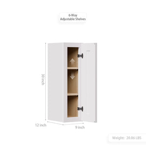 English Elm Maximize Narrow Spaces with Solid Wood Shaker Cabinet Soft Close Door Two Shelves W5662P465989