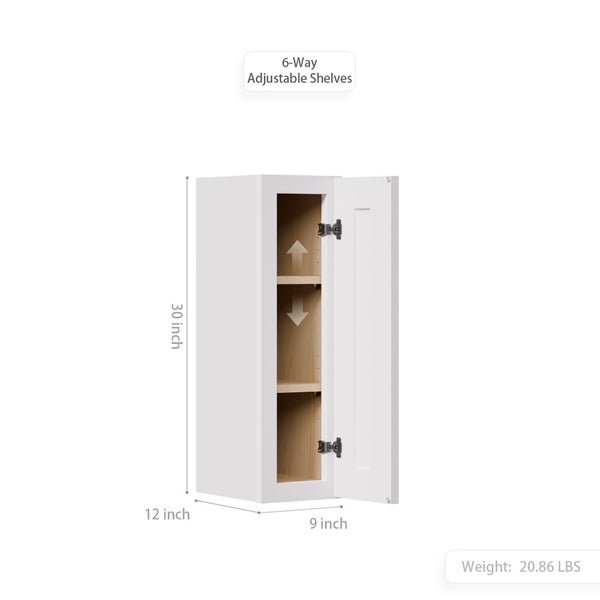 English Elm Maximize Narrow Spaces with Solid Wood Shaker Cabinet Soft Close Door Two Shelves W5662P465989