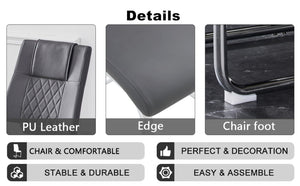 English Elm Table And Chair Set - Modern Marble Pattern Mdf Dining Table With 6 Dark Gray Pu Chairs, Ergonomic Comfort W1151S02186-GIGA