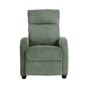 English Elm Modern Parsons Push Back Recliner Chair in Soft Corduroy Fabric — Sleek Comfortable Living Room Lounger with Solid Wood Frame and Easy Recline Mechanism Green 30 L x 27 W x 21.5 H B011P395854