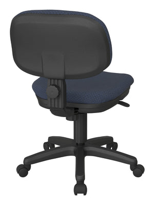 OSP Home Furnishings Basic Task Chair with Pneumatic Height Adjustment Lumbar Support and Swivel Casters SC117-104