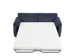 English Elm 79.13-Inch Sleeper Sofa Bed with Corduroy Upholstery, High-Density Sponge Comfort, 450lb Capacity, Multi-Mode Recliner Blue W820S00063