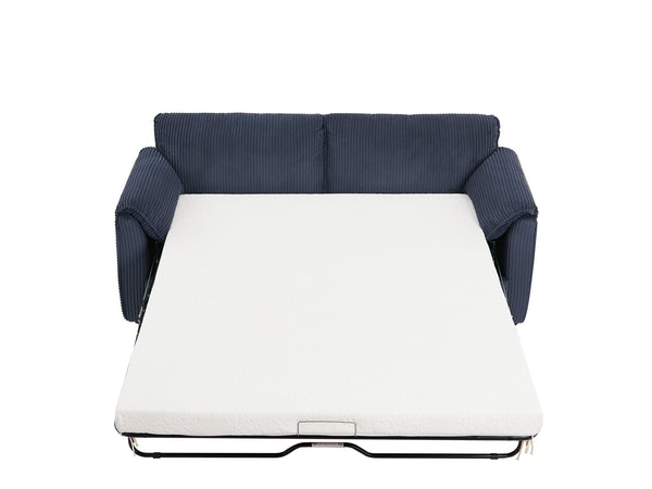 English Elm Modern Fabric Corduroy 3-Seater Sofa with Pullout Bed, Breathable Cushioning, 450lb Capacity and Easy Assembly W820P190069