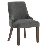 OSP Home Furnishings Leona Dining Chair  - Set of 2 Charcoal