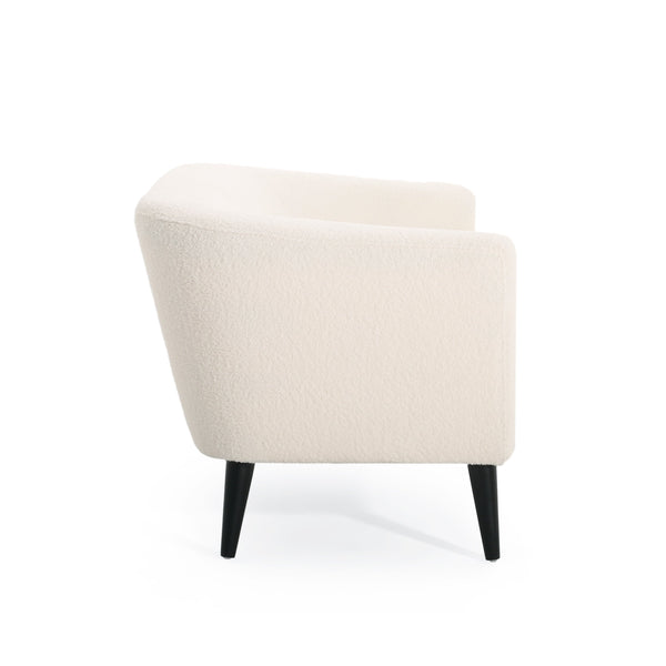 English Elm Christopher Knight Home® - LOVESEAT modern 51" two-seater with textured fabric, firm foam & sinuous springs, sleek black legs for compact spaces White 74868.00