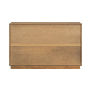 English Elm Christopher Knight Home® - Cabinet roomy storage console with 2 doors, 7 drawers, glass accents and manufactured wood build, large Natural N780P330601N