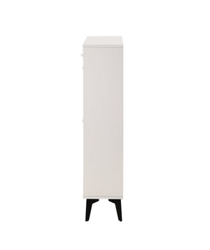 English Elm Large Shoe Cabinet – Space-Saving 2 Flip Drawers + 2 Storage Drawers, Holds 20 Pairs, Anti-Tip White Organizer (31.5" x 9.4" x 42.1") W2516P185160