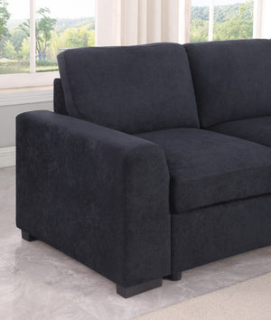 English Elm Claire Sleeper Sectional with Storage Chaise Woven Fabric Contemporary Living Room Sofa B2749S00245