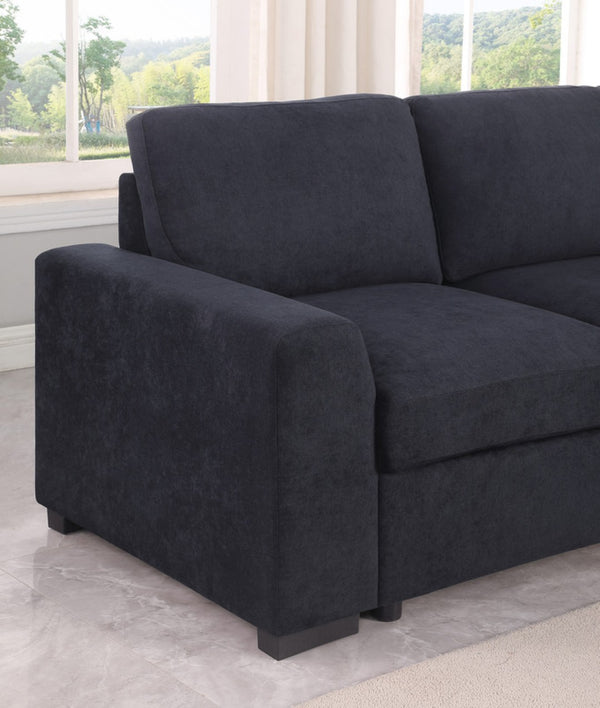 English Elm Claire Sleeper Sectional with Storage Chaise Woven Fabric Contemporary Living Room Sofa B2749S00245