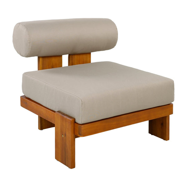 English Elm Patio Acacia Wood Club Chairs Set of 2 with Round Cushions for Outdoor Seating N776P387846D
