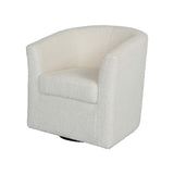 Christopher Knight Home® - Noble House - - Teddy Velvet Swivel Chair, White, No Installation Required