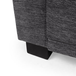 English Elm Christopher Knight Home® - SOFA Charcoal 3-Seater with Pillow Back Upholstery, Birch Wood Legs, Contemporary Cozy Design 69440.00CHAR