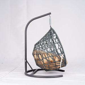 English Elm Cat Swing Bed With Stand & Cushion - Cozy Egg Chair For Cats & Small Pets, Stylish Indoor Retreat W2500P283886