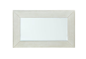 English Elm Varian Mirrored Nightstand Silver with Sunburst Trim, Crystal Knobs, Felt Lined Drawer, Mirrored Legs B2726P261261