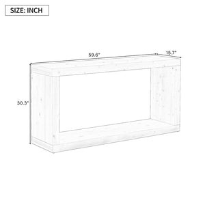English Elm U_Style Modern Minimalist Square Console Table – Sleek Entryway Design For Foyers & Living Rooms N711P245613B-GIGA