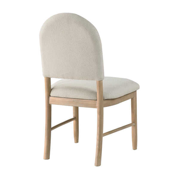 English Elm Natural Upholstered Dining Side Chairs Set of 2, Beige Fabric Seats & Backs, 20" Seat Height, Classic Chic B011P285301