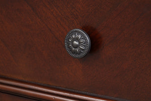 English Elm Lyndon Cherry 2-Drawer Night Stand with Felt-Lined Top Drawer, Smooth Ball-Bearing Slides, 30"H x 33"W x 17"D B078P301016