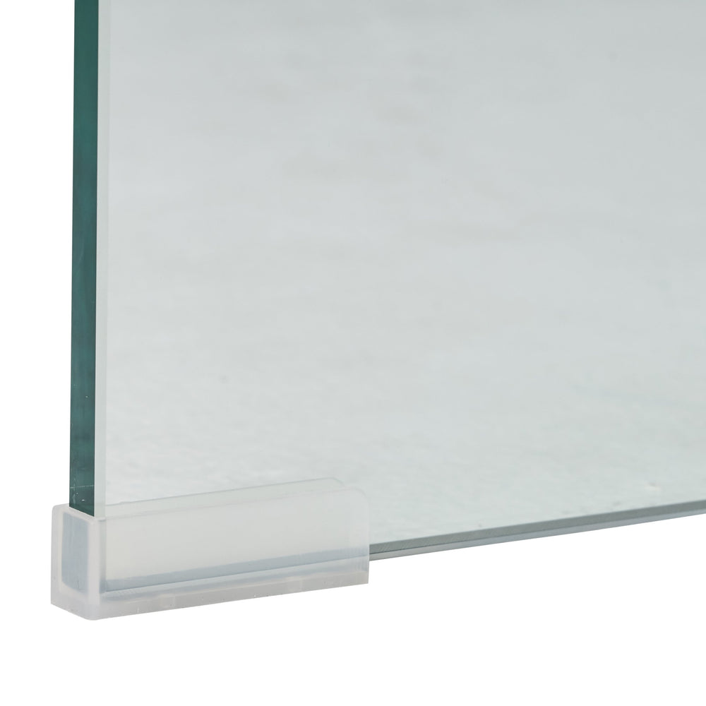 English Elm Christopher Knight Home® - COFFEE 12mm Tempered Bent Glass Table - Clear Minimalist 42.25x24.75x17.5, No Assembly, Elegant Display 57674.00